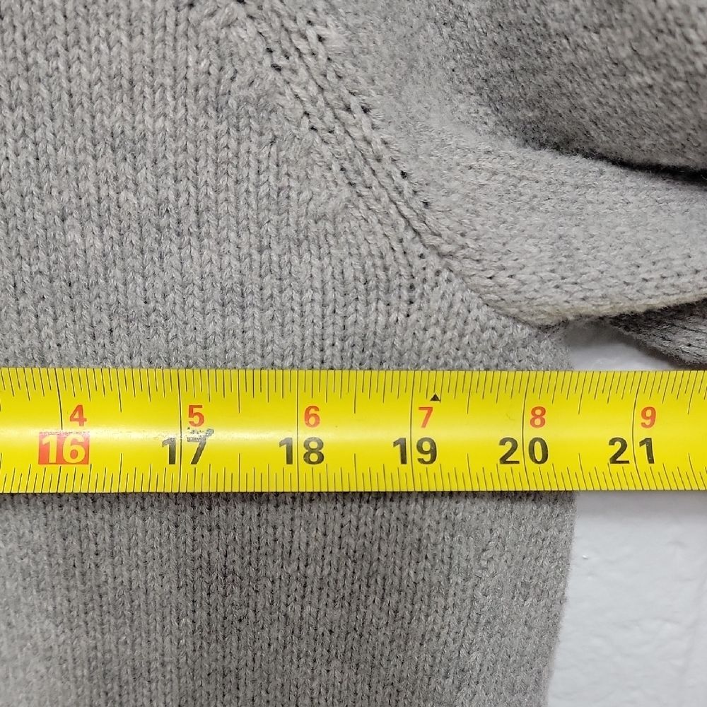 Talbots Petites Gray Shawl Collar Knit Cardigan Sweater Size LP - Picture 11 of 12